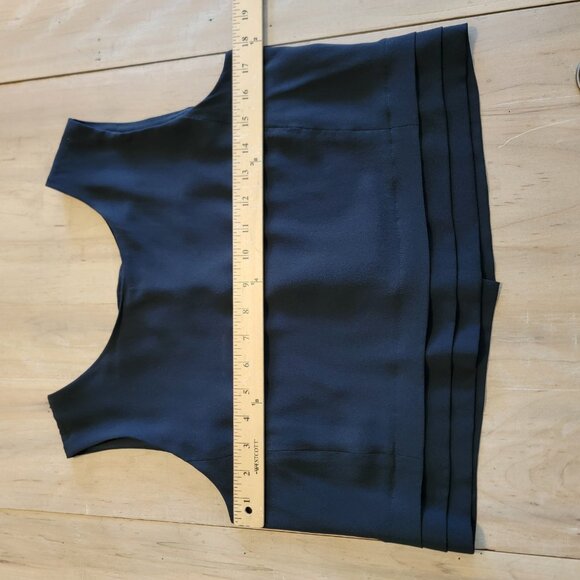 MAX MARA Pura Seda Wrap Skirt And Sleeveless Top Black 100% Silk Sz US8 2 PC Set - Picture 10 of 16